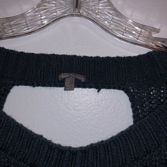 teal keyhole sweater - Picture 2 of 4